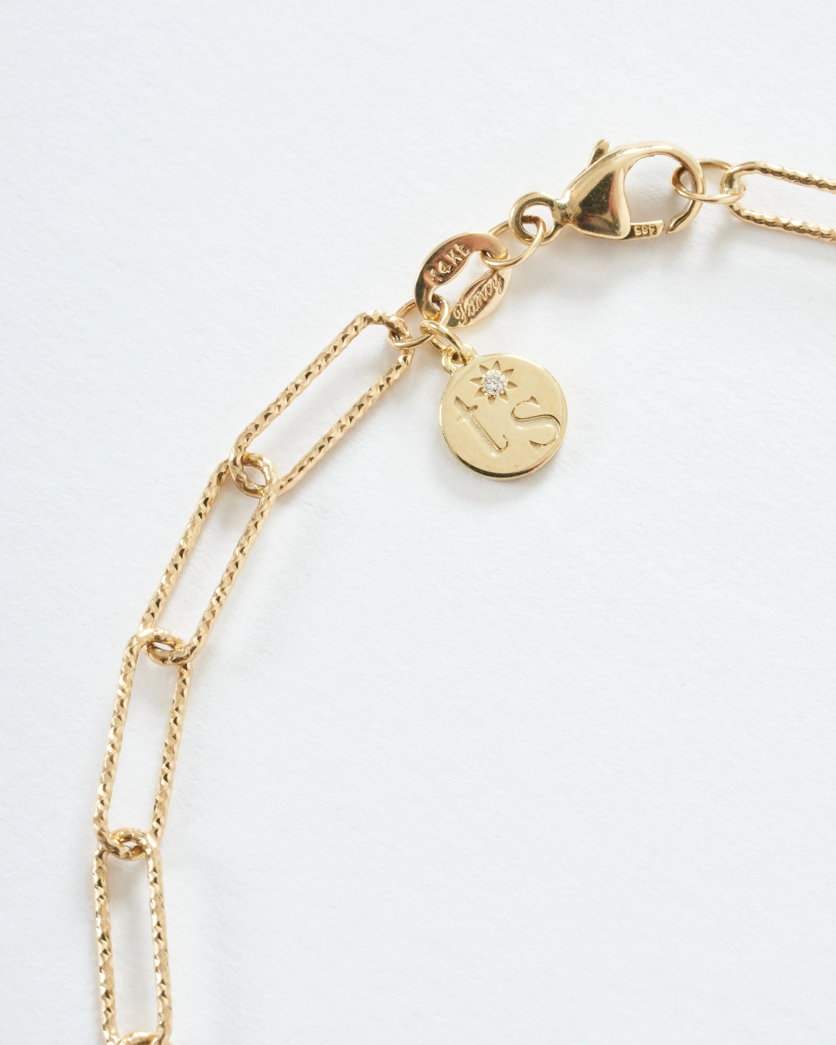diamond cut paperclip chain