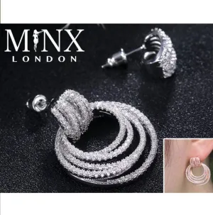 Diamond Hoop Earrings | Hoop Earrings | Womens Big Diamond Earrings | Silver Hoop Earrings with Diamonds | Rose Gold Hoop Earrings