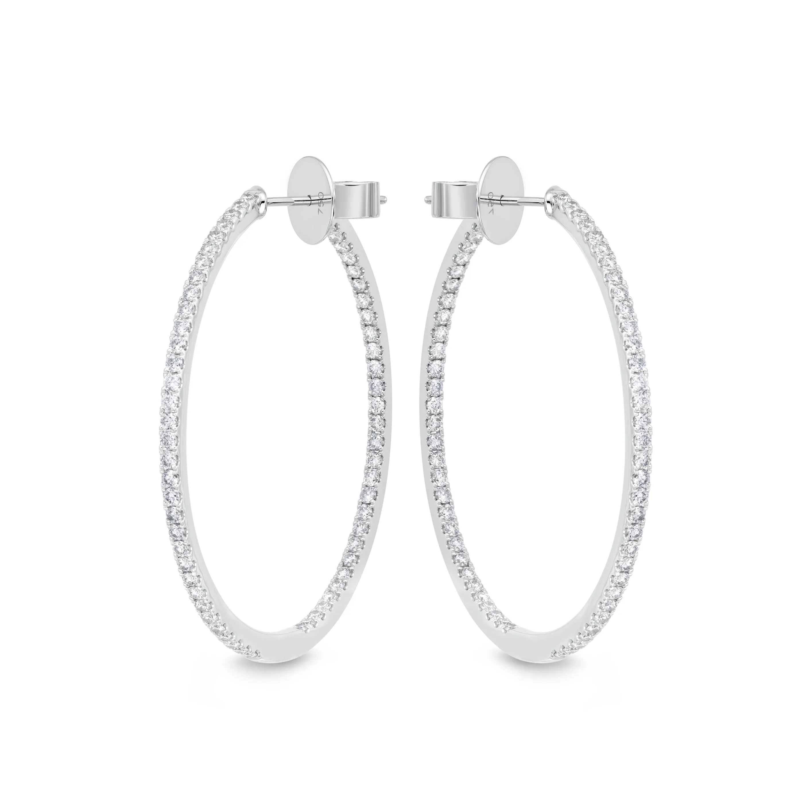 Diamond Hoops 1.03 Total Carat Weight