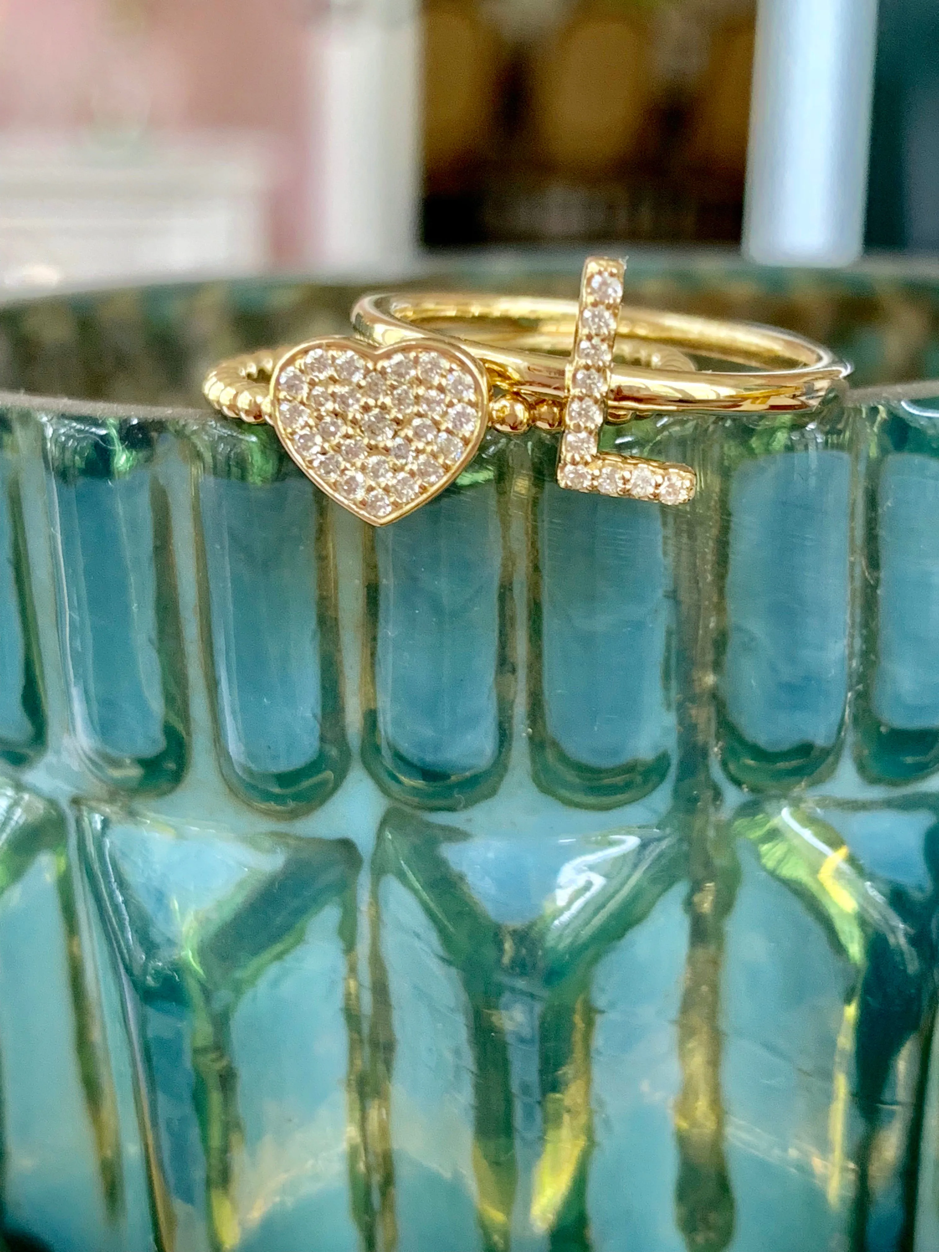 Diamond L Initial Ring