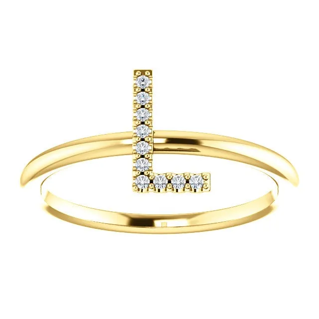 Diamond L Initial Ring