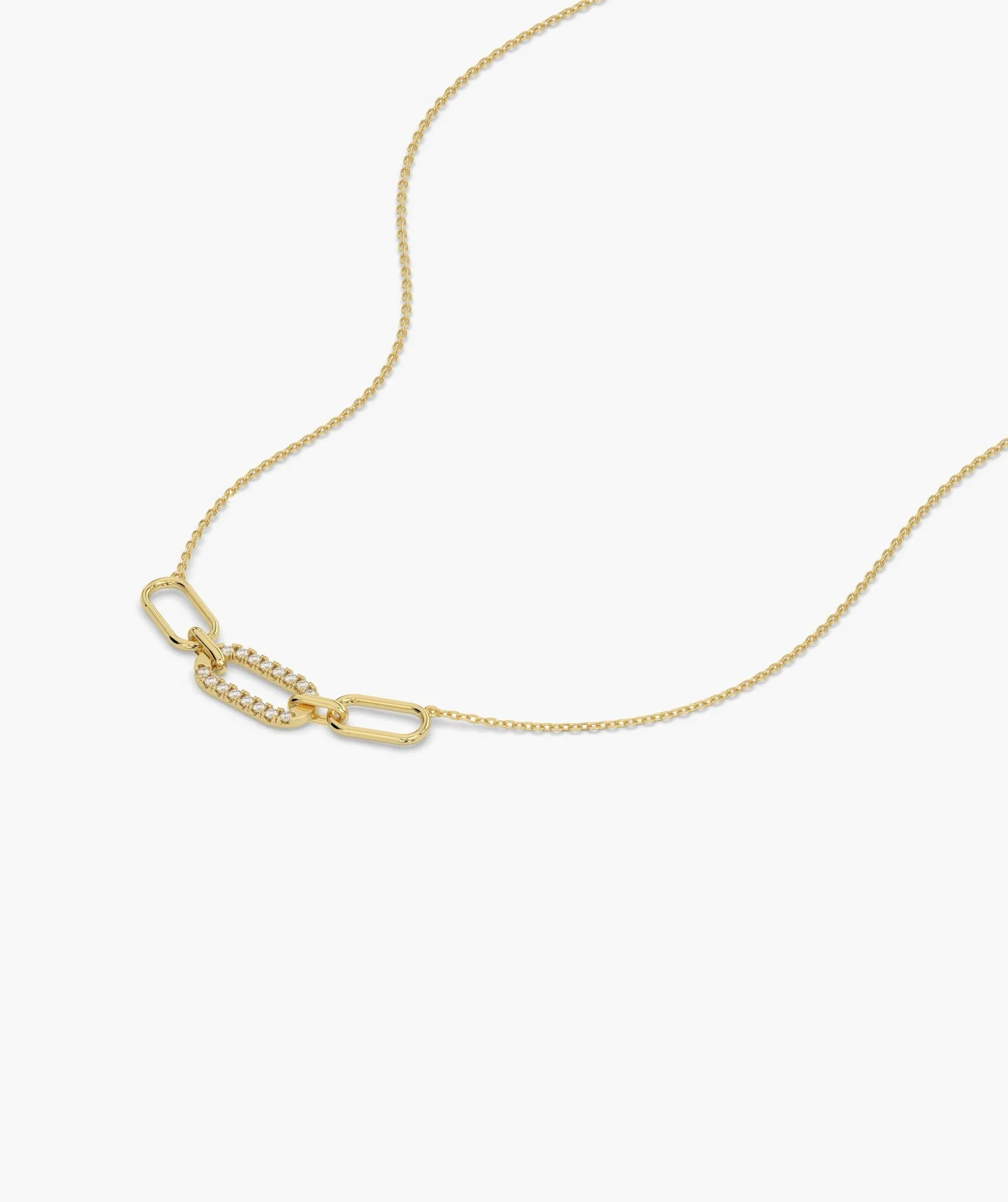 Diamond Link 14K Gold Necklace