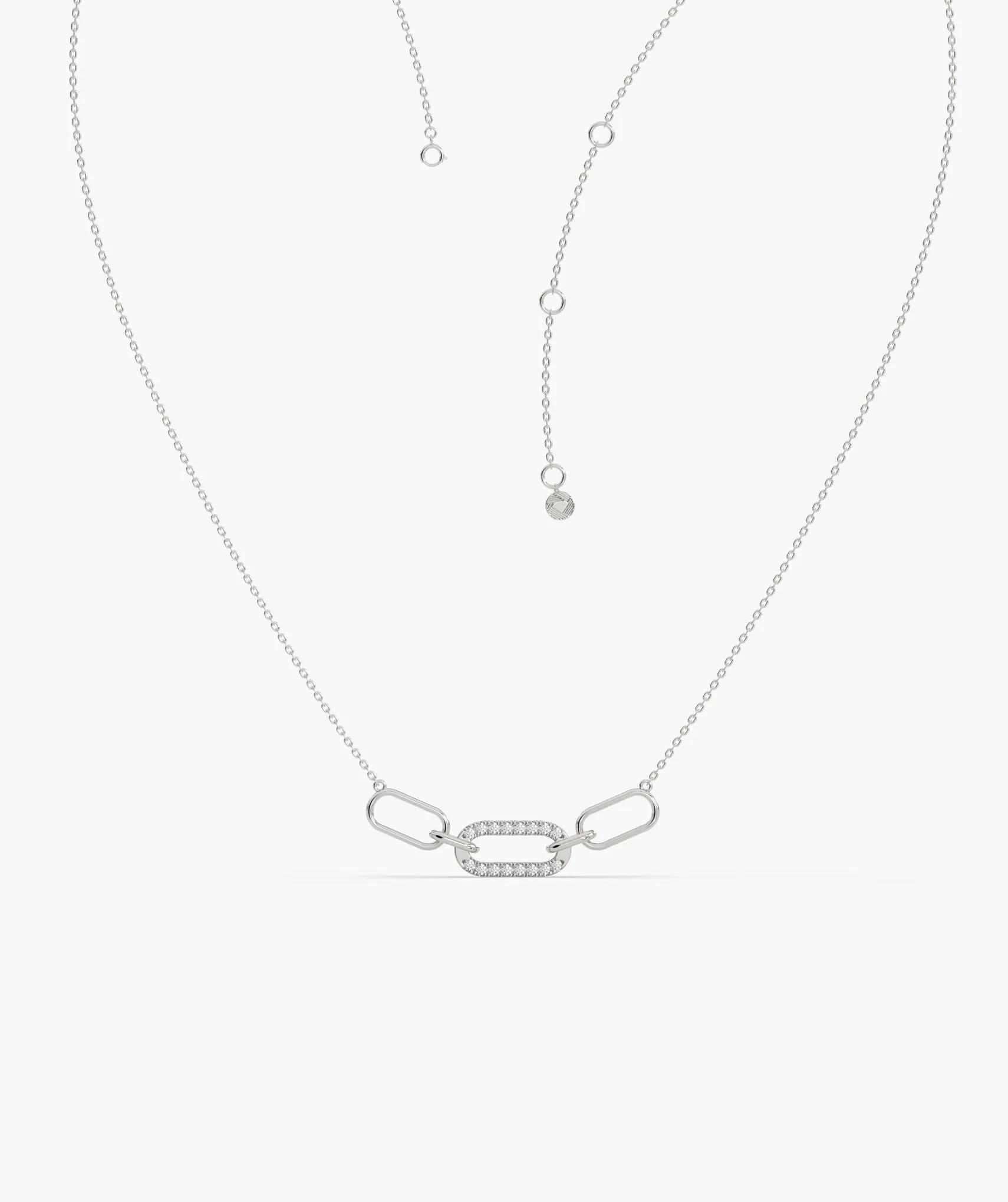 Diamond Link 14K Gold Necklace