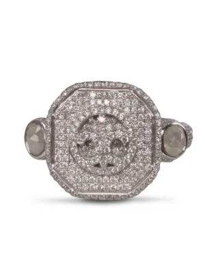 Diamond Octagon Signet Ring