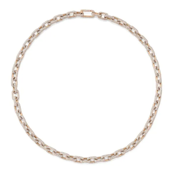 Diamond Pavé Chain Link Necklace