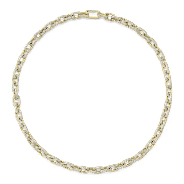 Diamond Pavé Chain Link Necklace