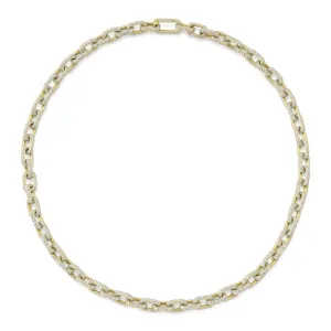 Diamond Pavé Chain Link Necklace