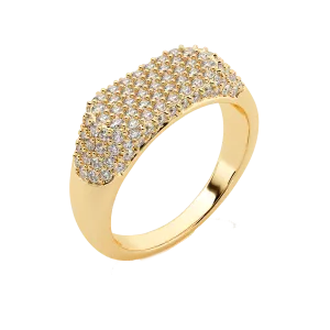 Diamond Pave Signet Ring