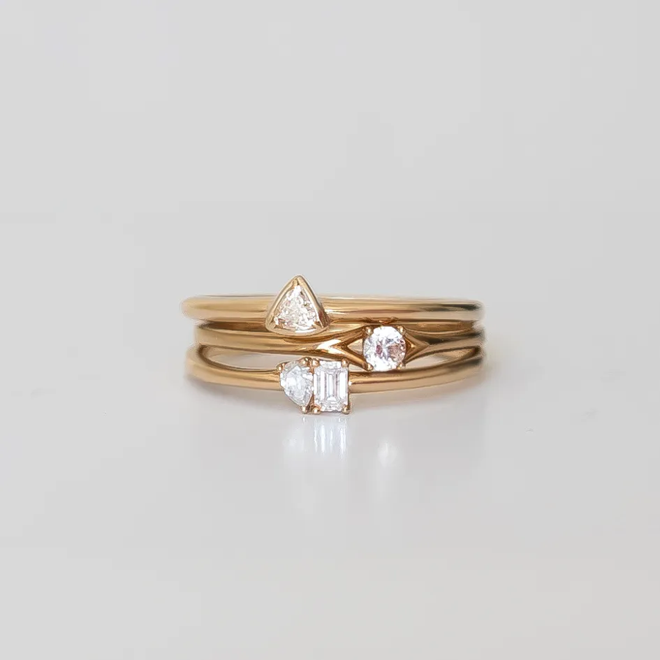 Diamond Stackers - Yellow Gold