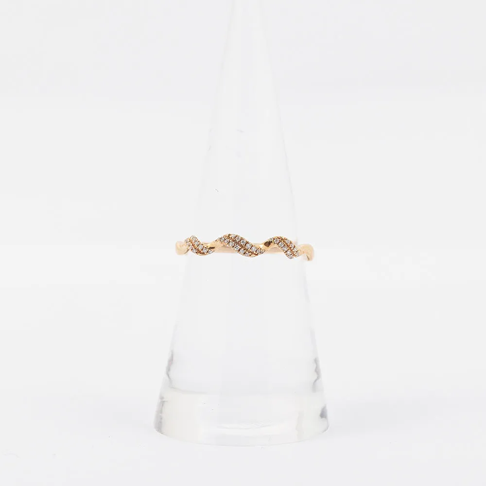 Diamond Twist Stack Ring