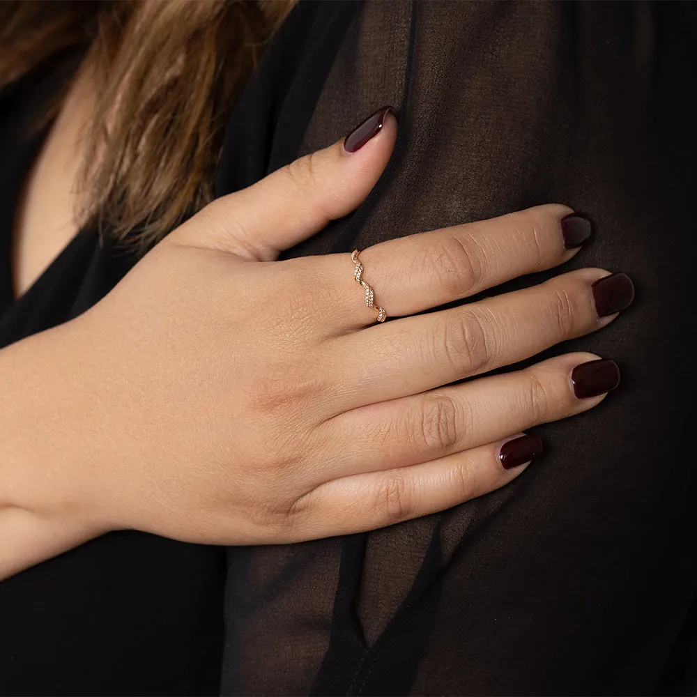 Diamond Twist Stack Ring