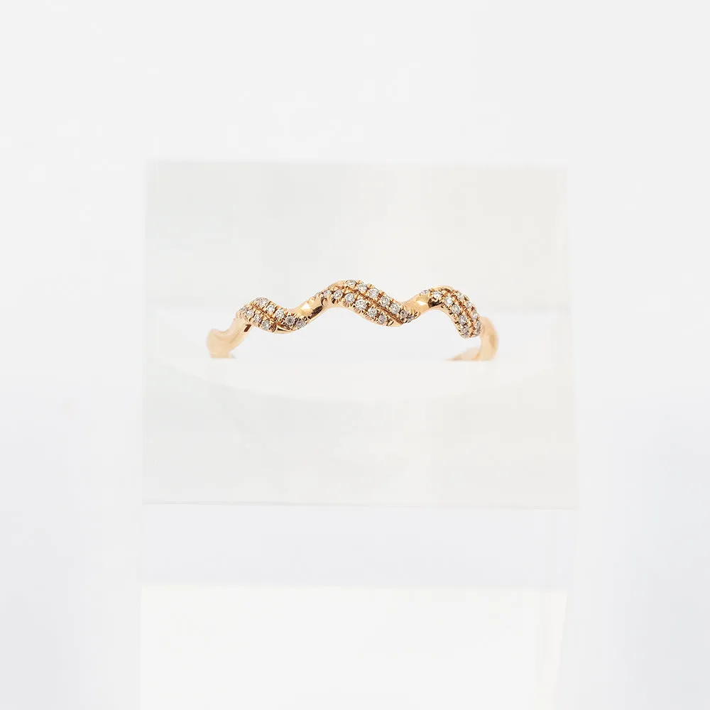 Diamond Twist Stack Ring