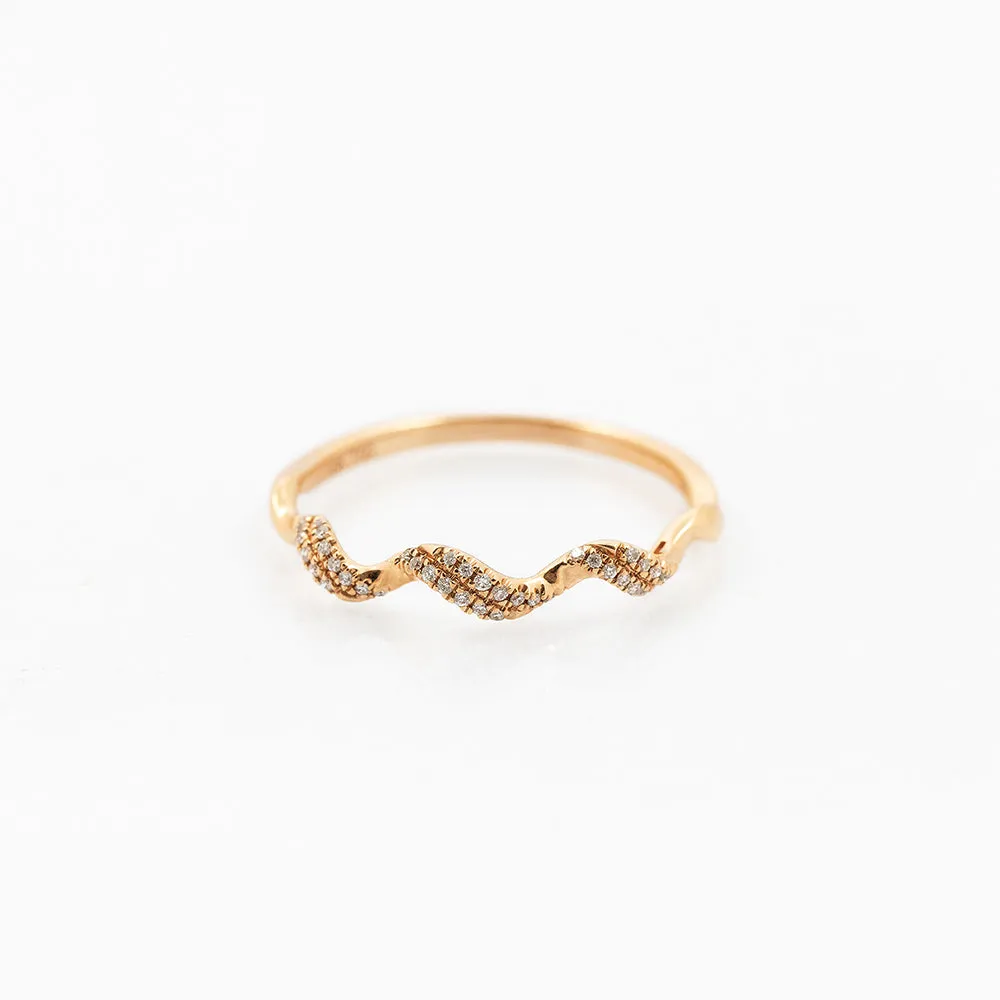 Diamond Twist Stack Ring