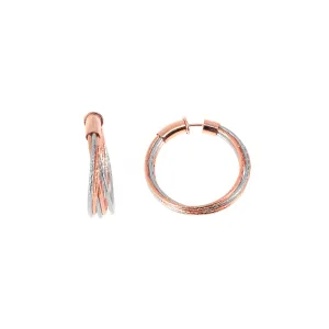 DNA Spring Small Mixed Metal Hoops