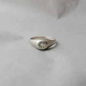 Dome Signet Silver Pinky Ring