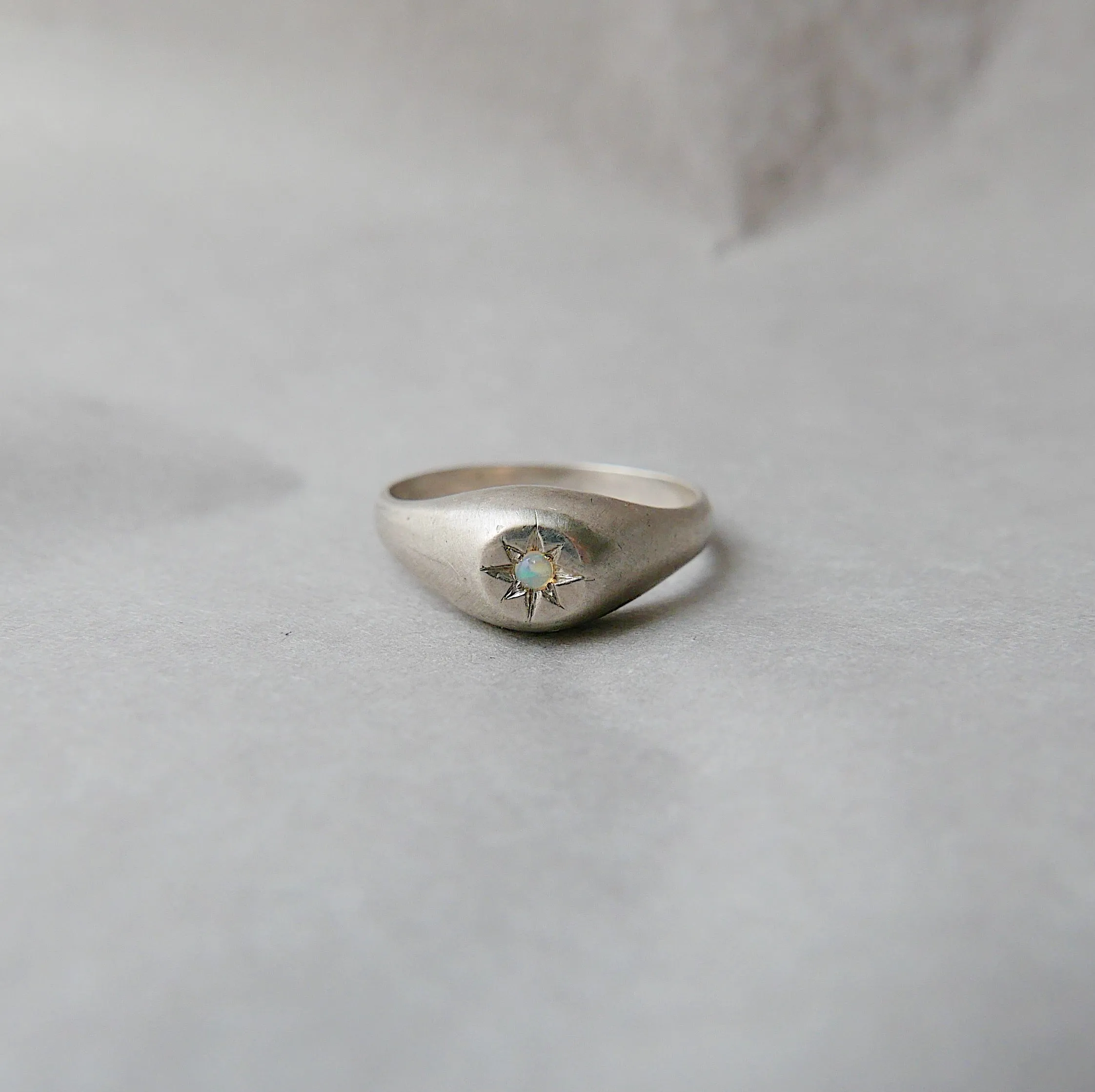 Dome Signet Silver Pinky Ring