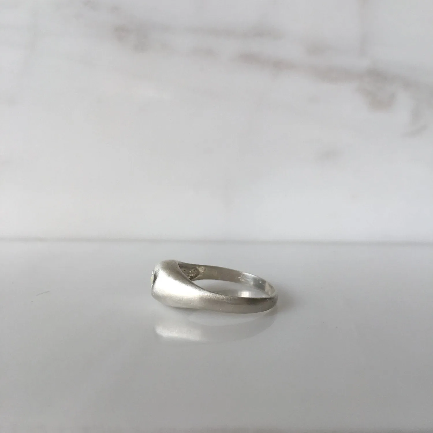 Dome Signet Silver Pinky Ring