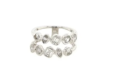 Double Diamond Stack Ring