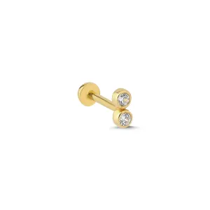 DOUBLE DOT TWO STONE PIERCING