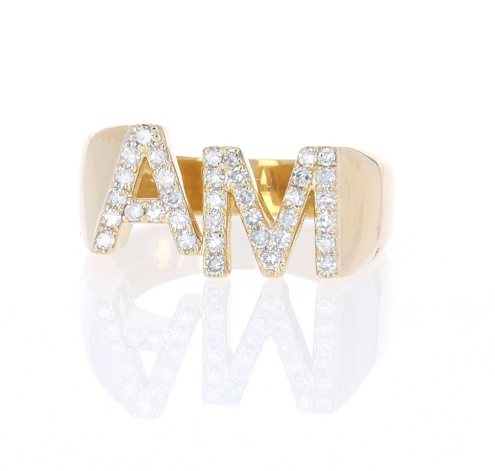 Double Initial Signet Ring
