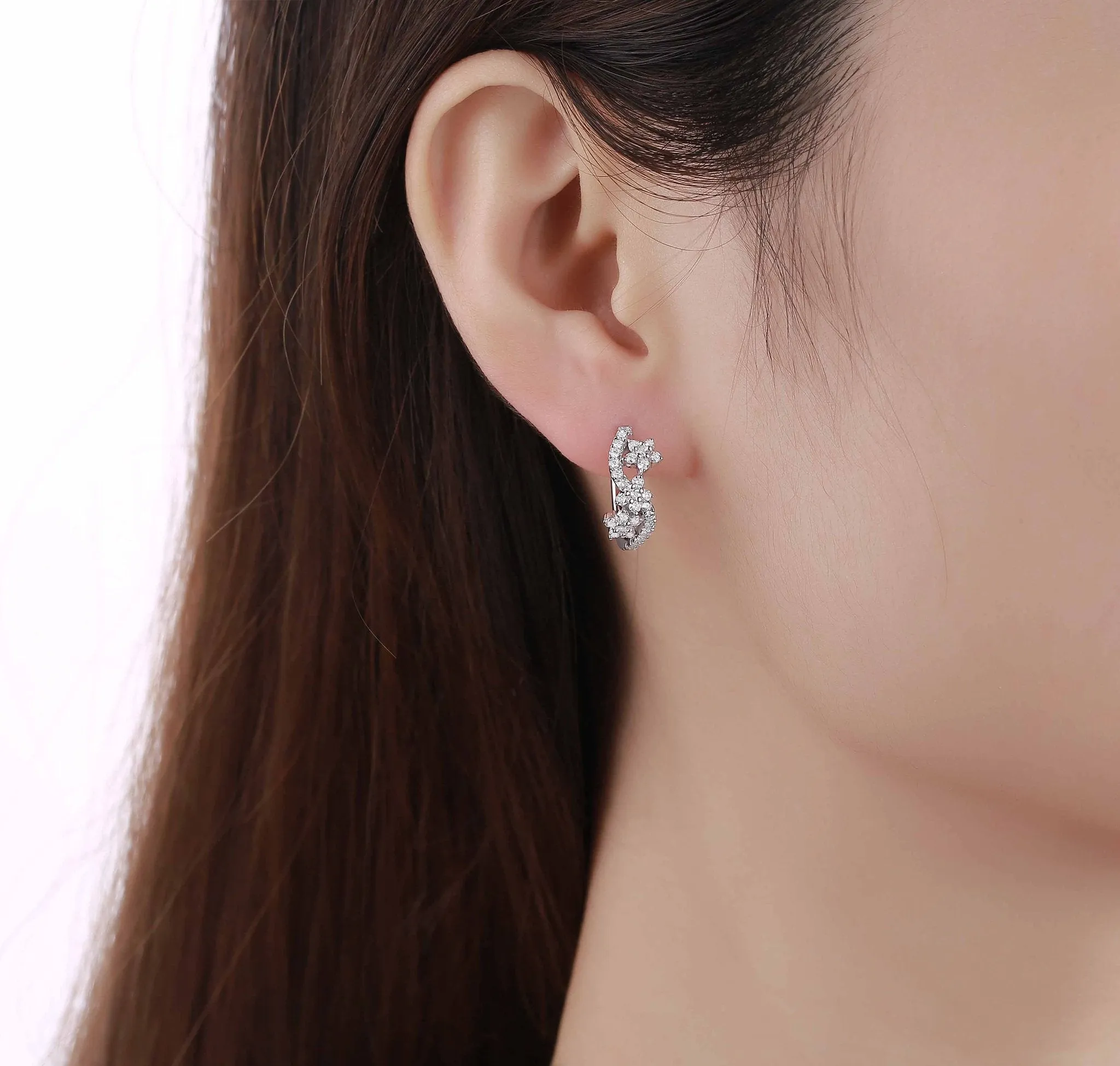 Drizzle 0.74ct Lab Grown Diamond Earrings <br> E-00343WHT