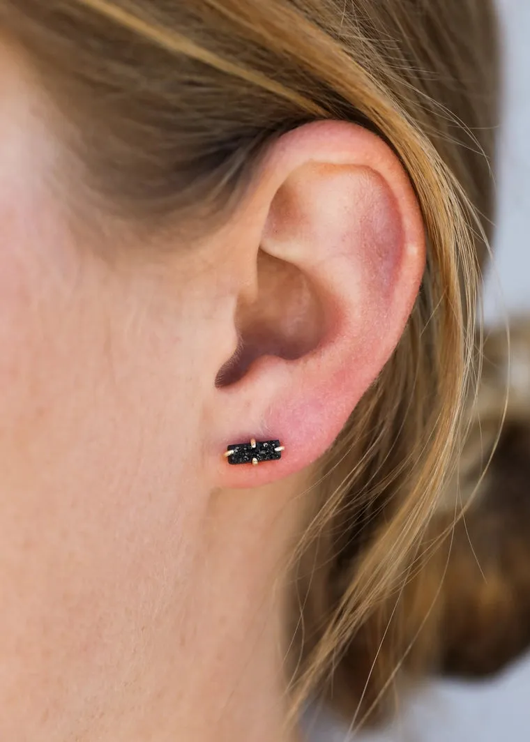 Druzy Bar Studs