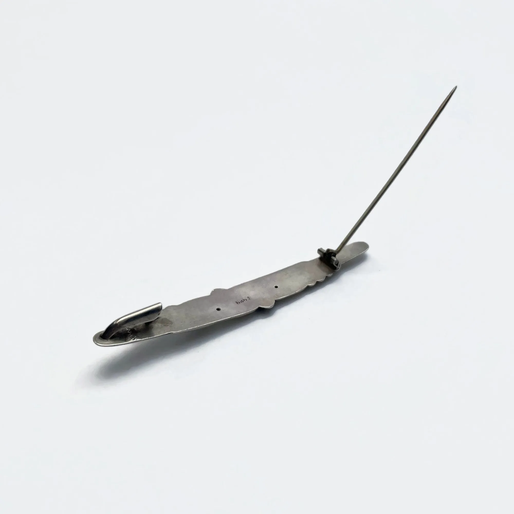 Early 20th Century Antique Abstract Danish Silver Brooch