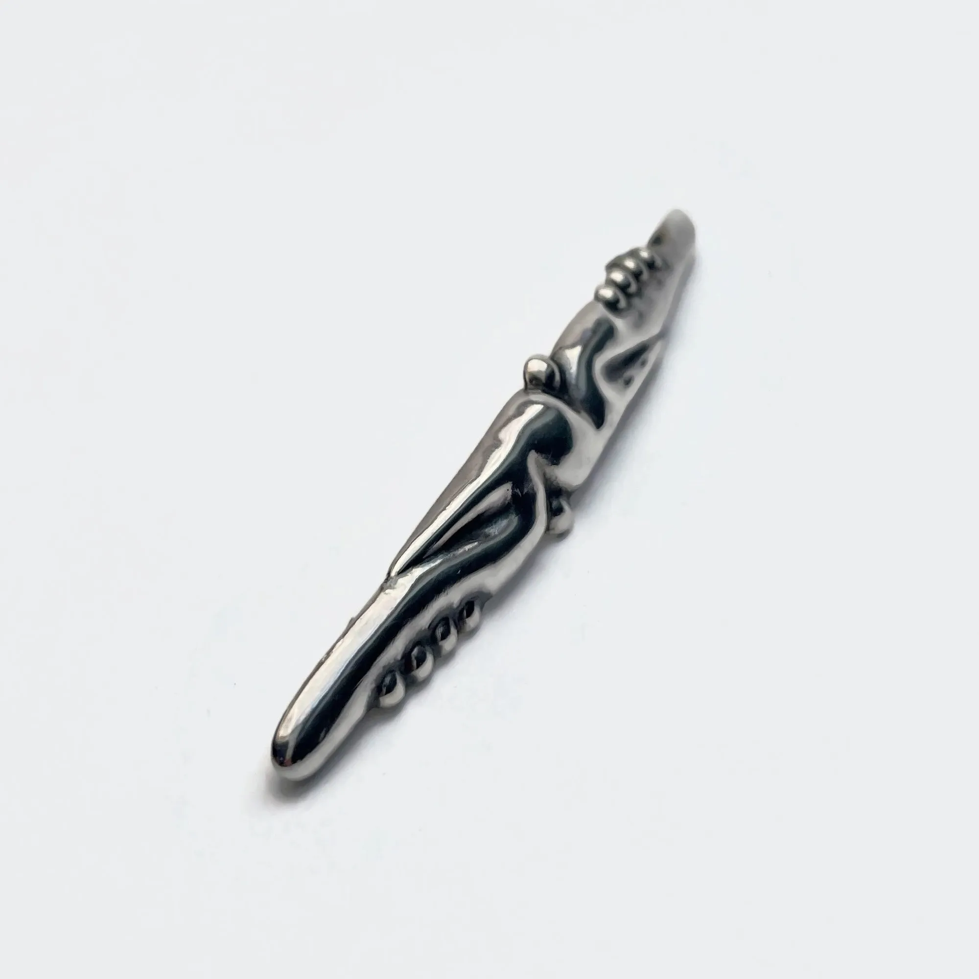 Early 20th Century Antique Abstract Danish Silver Brooch