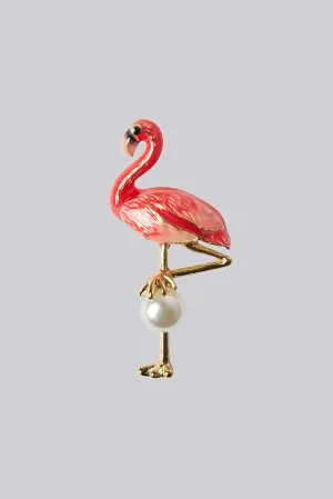 Edom Pink Flamingo Brooch