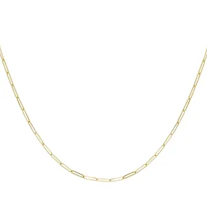 Elongated Link Necklace 14K