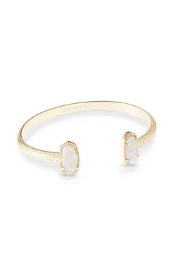 Elton Cuff Bracelet Gold Iridescent Drusy