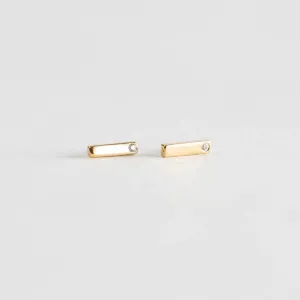 Emery Diamond Bar Earrings