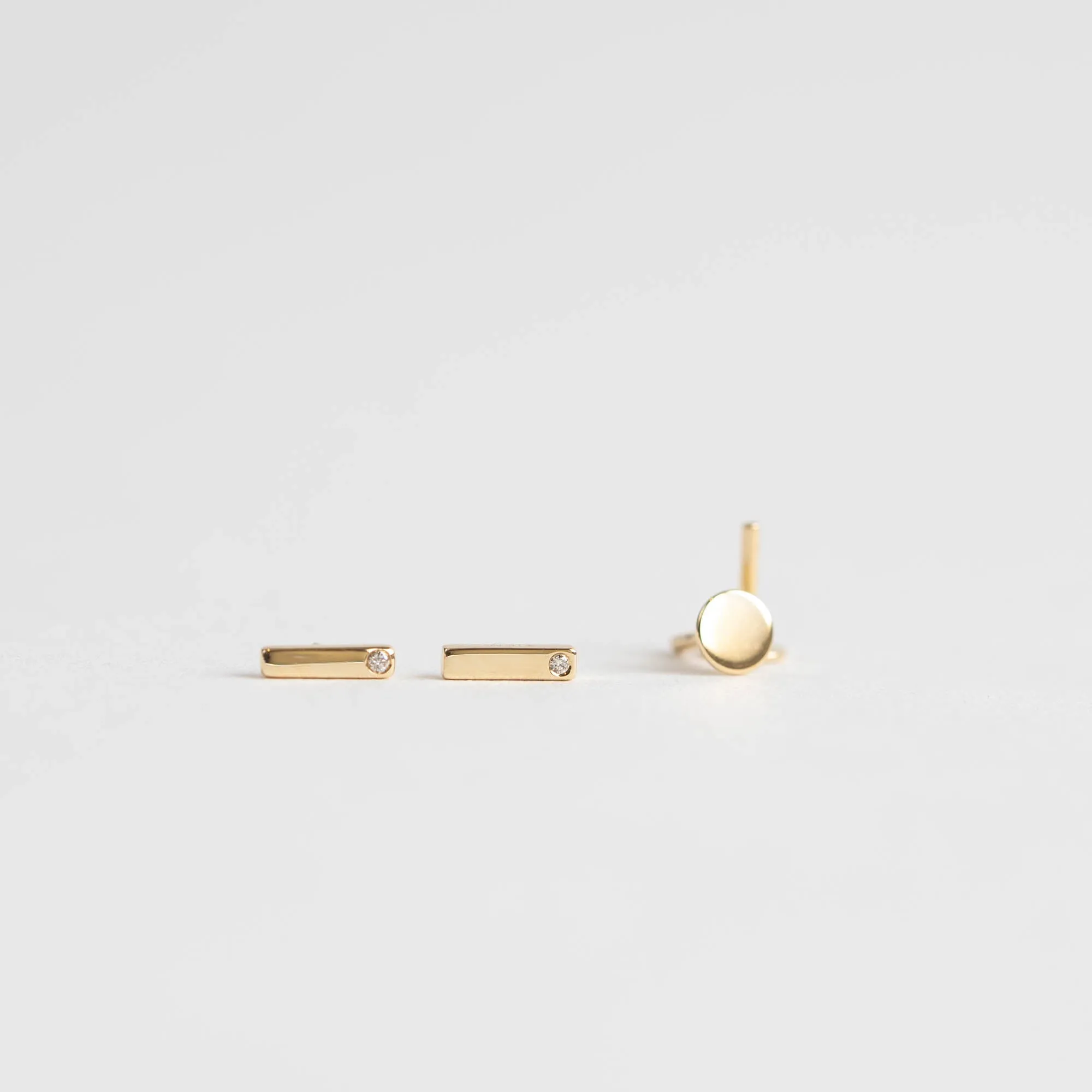 Emery Diamond Bar Earrings
