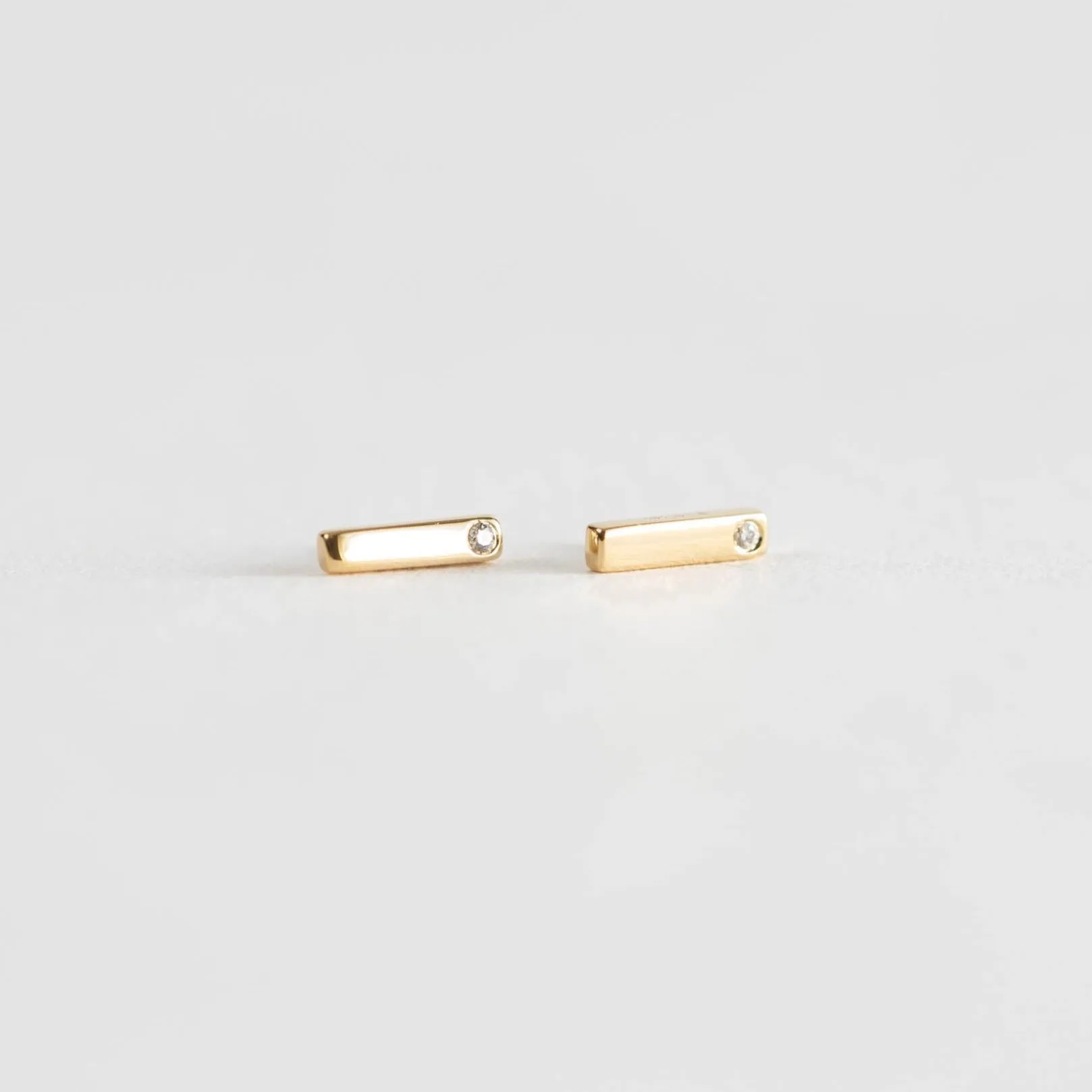 Emery Diamond Bar Earrings