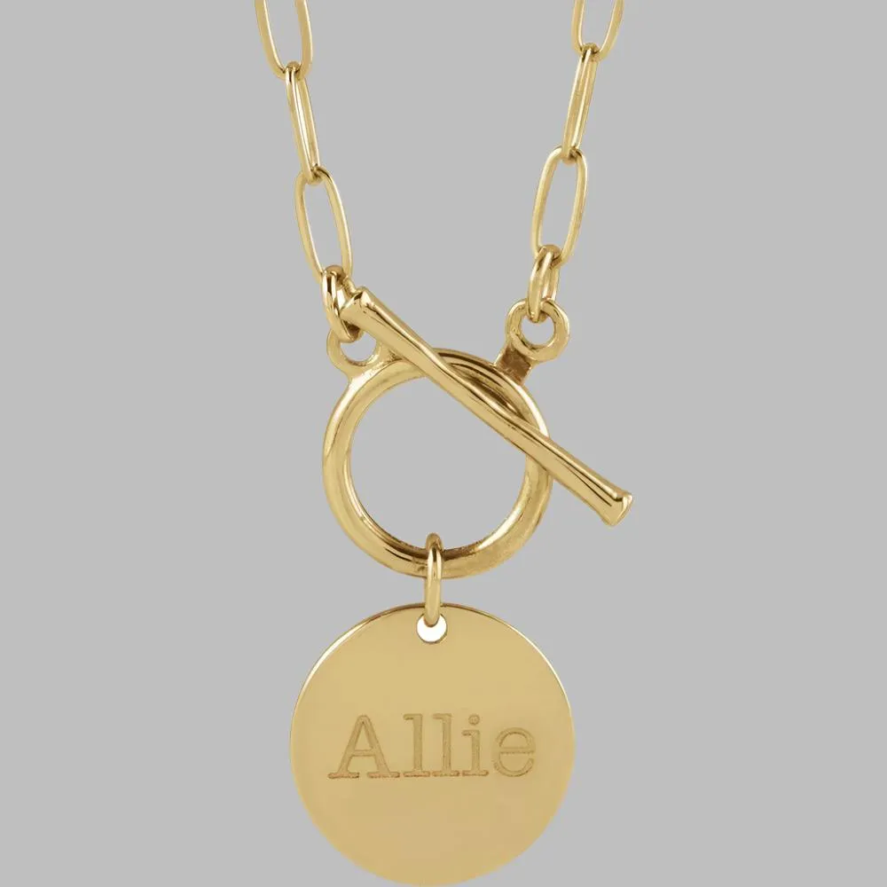 Engravable Toggle Necklace