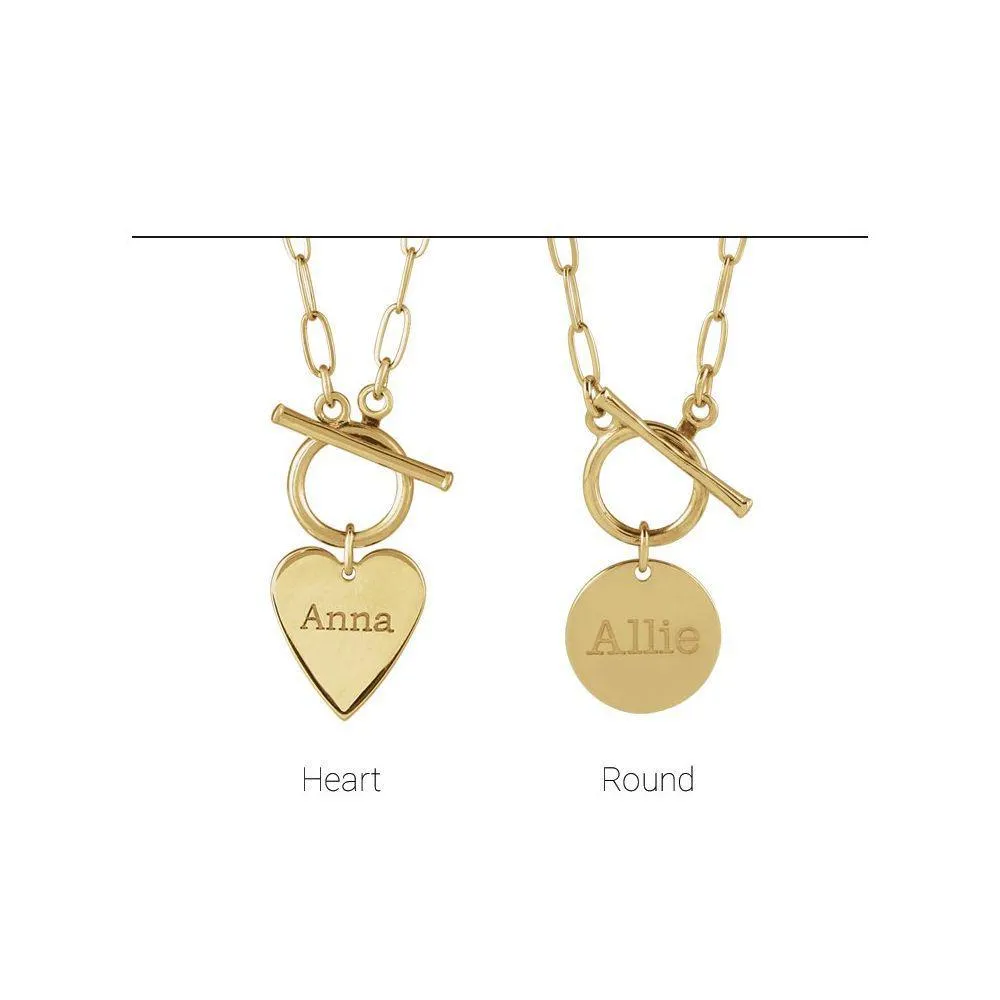 Engravable Toggle Necklace
