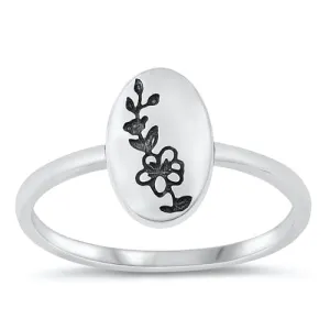 Etched Flower Ring