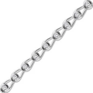EternalDia 1.00 cttw Diamond Tennis Bracelet in 14K White Gold (IJ/I2-I3)