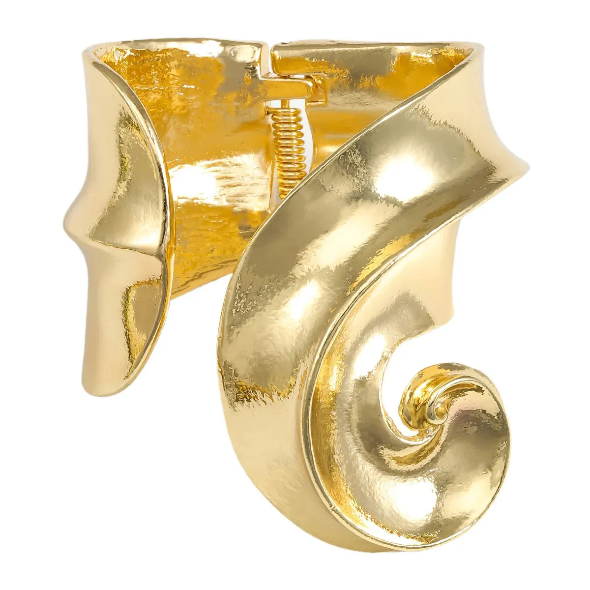 Exaggerated Metal Irregular Spiral Vortex Geometric Adjustable Bracelet