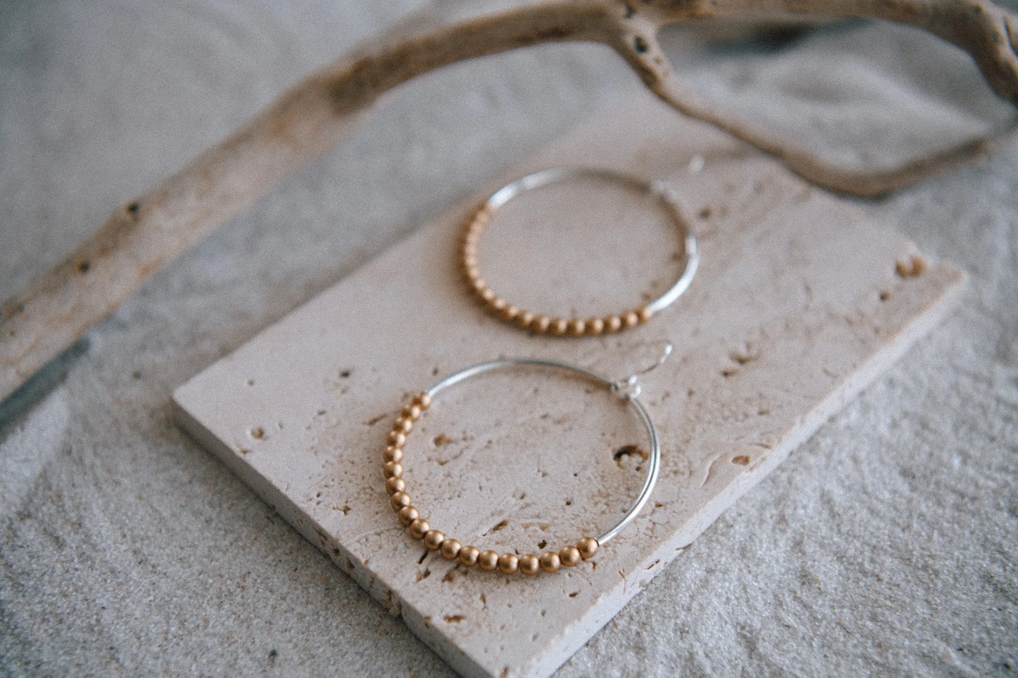 Far Out Sterling Silver and Gemstone Hoop Earrings