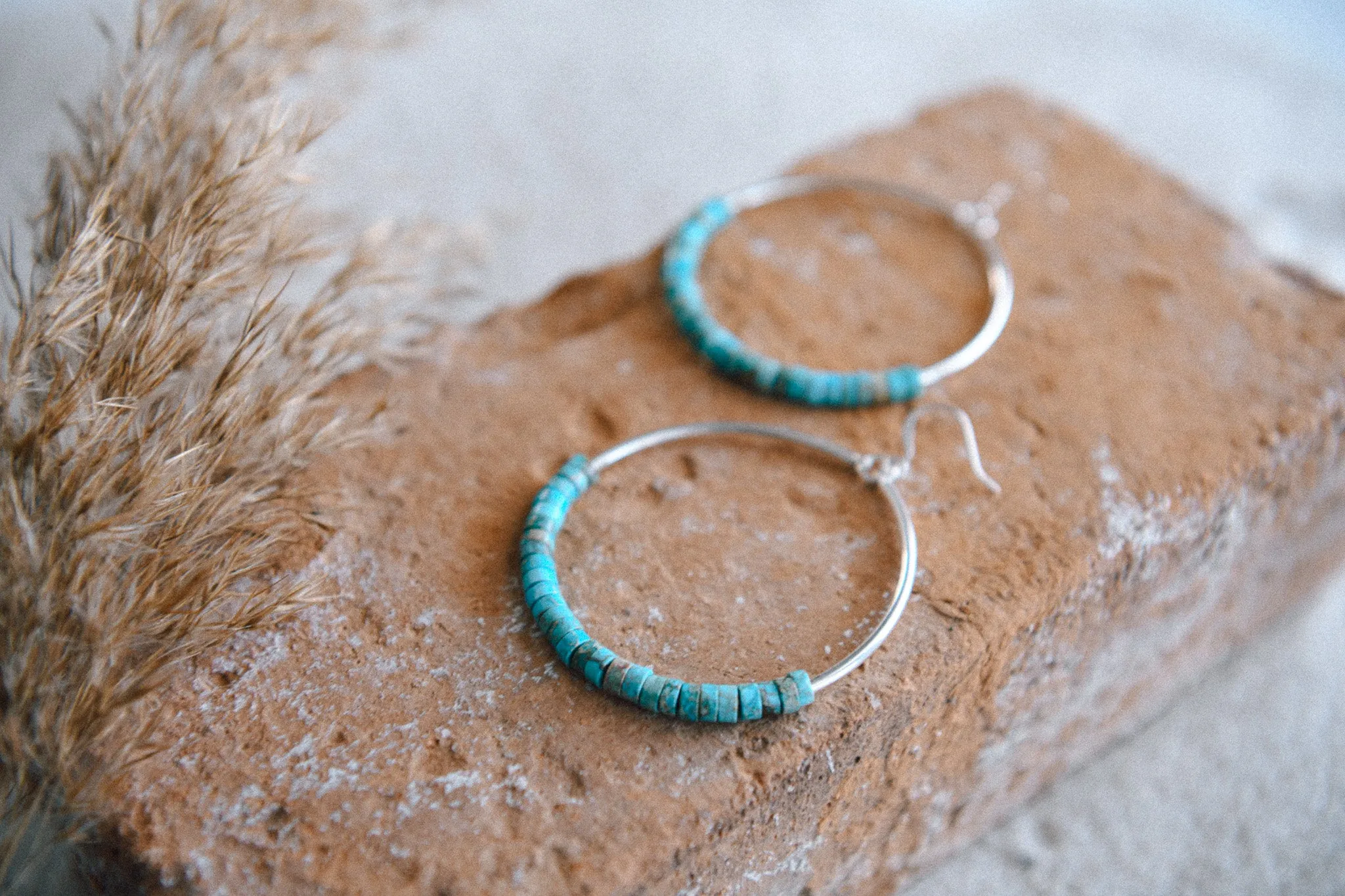 Far Out Sterling Silver and Gemstone Hoop Earrings