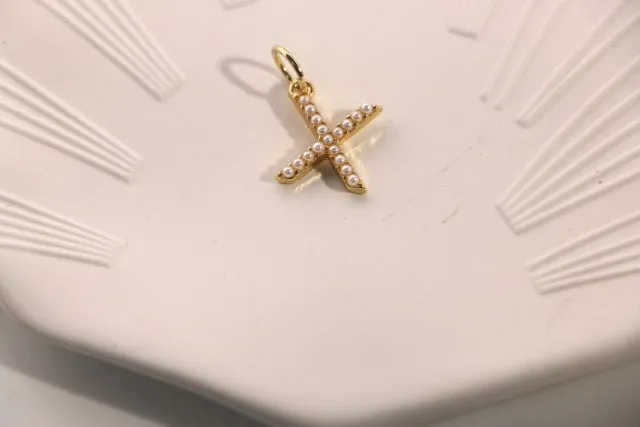 Fashion Letters Chain Freshwater Pearl Necklace For Women