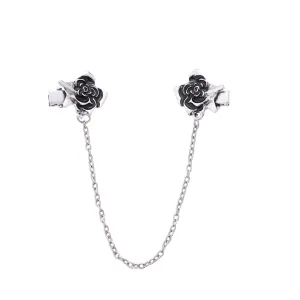 Fashion Oil-Dripping Rose Collar Clip with Chain 3pcs