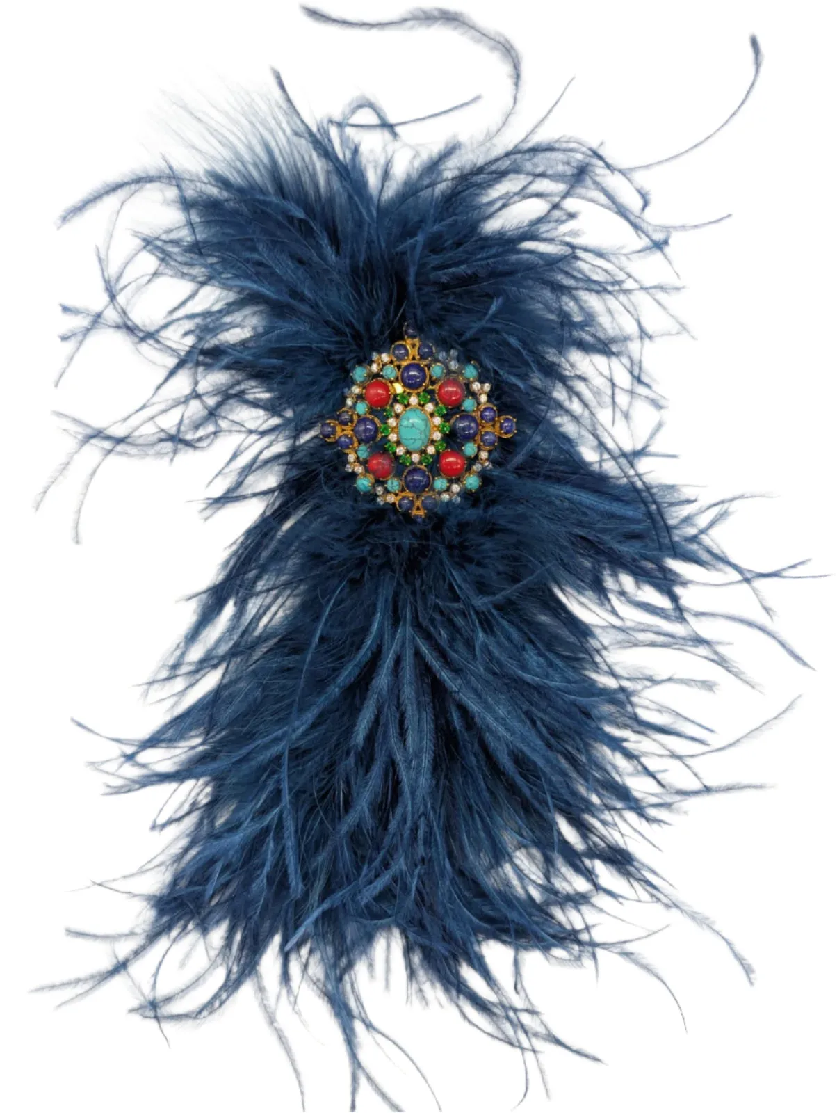 Feather Bejewelled Brooches