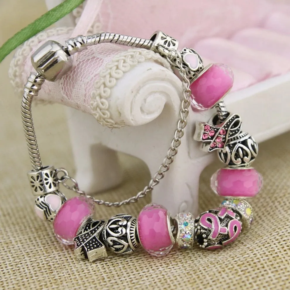 Filigree Crystal Pav'e Awareness Bracelet