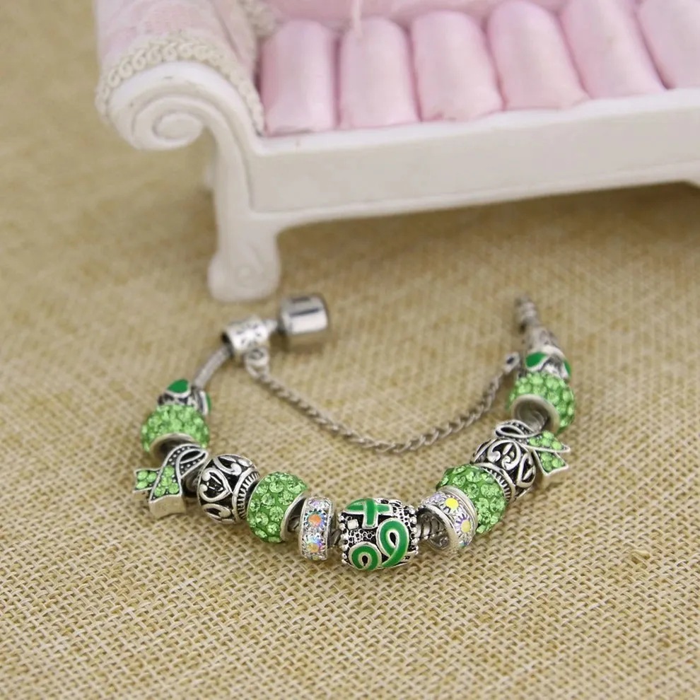 Filigree Crystal Pav'e Awareness Bracelet