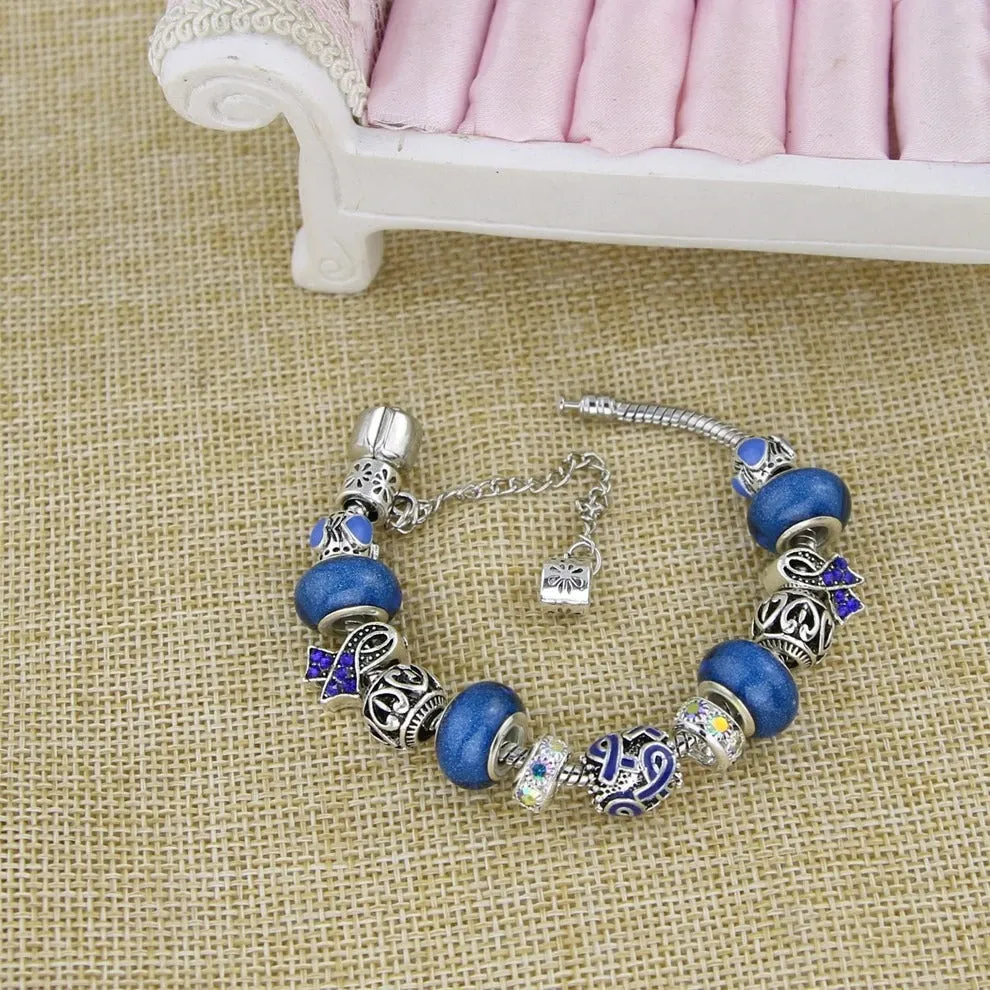 Filigree Crystal Pav'e Awareness Bracelet
