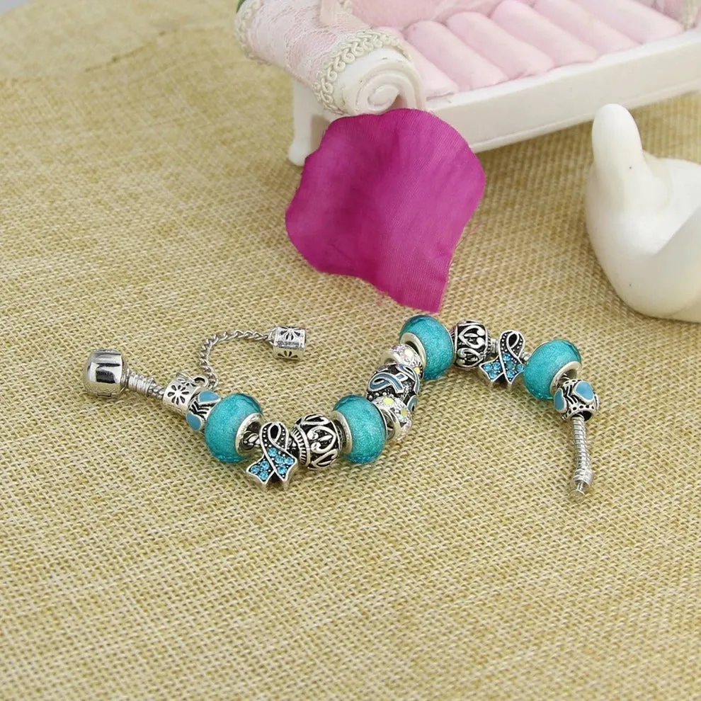 Filigree Crystal Pav'e Awareness Bracelet