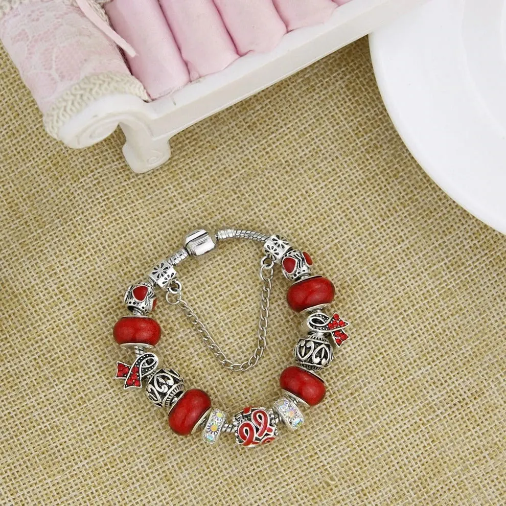 Filigree Crystal Pav'e Awareness Bracelet