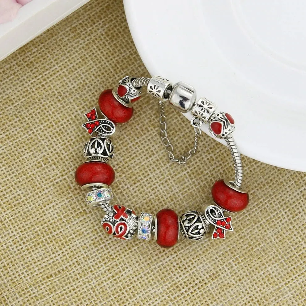 Filigree Crystal Pav'e Awareness Bracelet